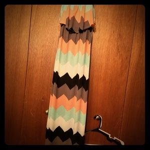Chevron maxi dress